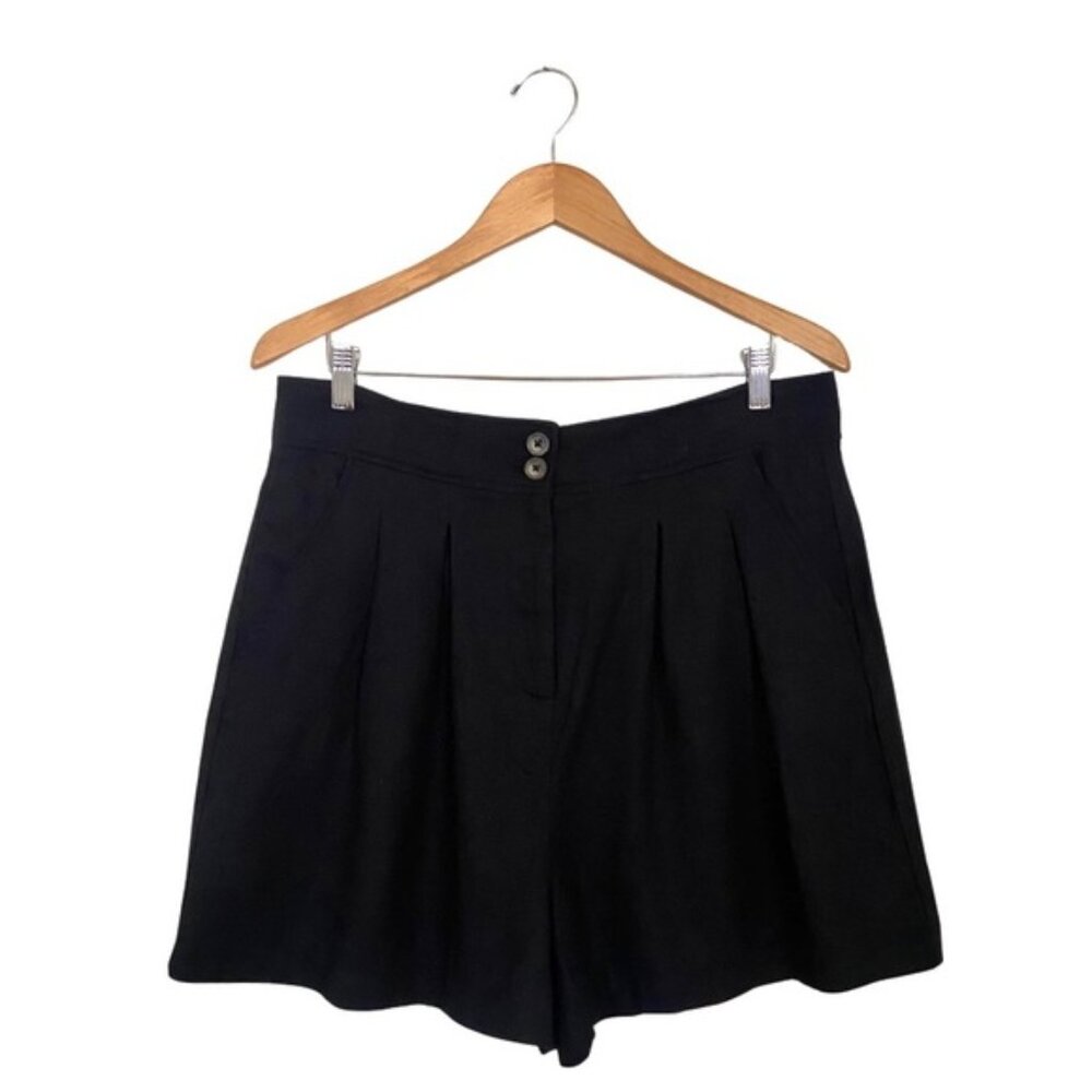 Jason Wu | Linen Blend High Waisted Pleated Shorts - image 1